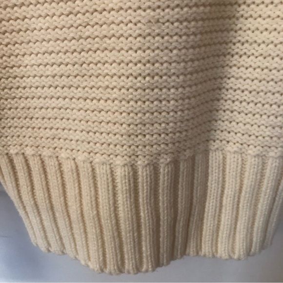 VINTAGE Cottagecore Fisherman Knit Coastal Cream Cardigan Small - Picture 9 of 10